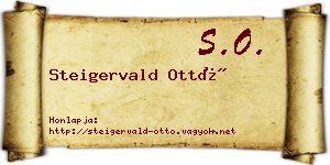 Steigervald Ottó névjegykártya