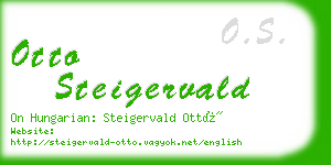 otto steigervald business card